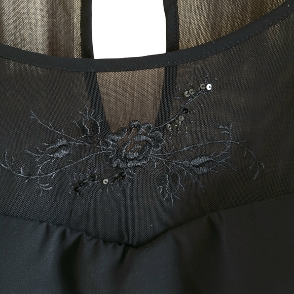 Torrid Floral Embroidered Mesh Little Black Dress - Picture 7 of 13